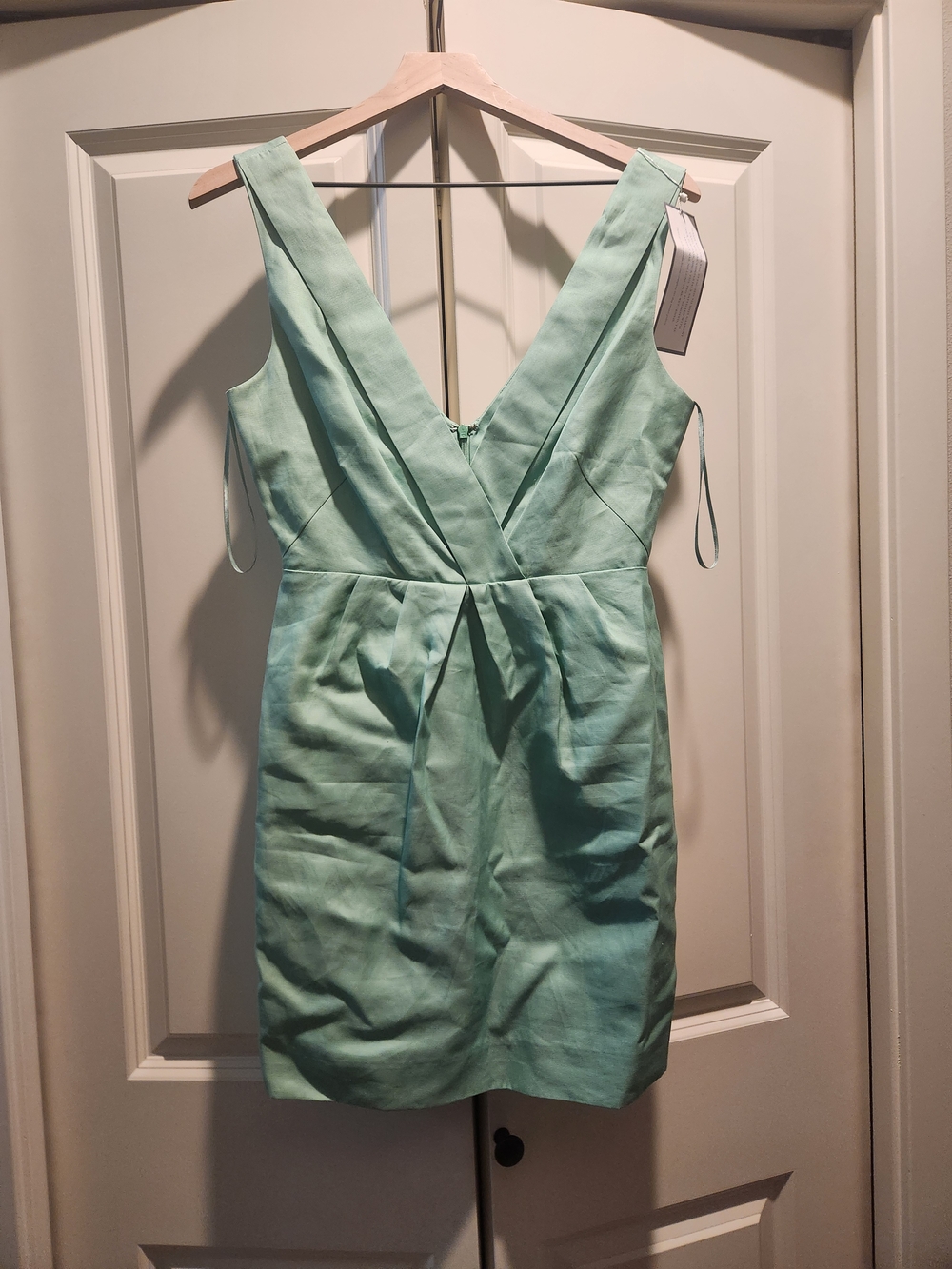 J. Crew Mint Green Sleeveless V-Neck Mini Dress